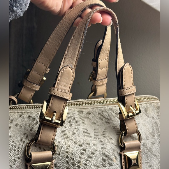 Michael Kors Beige and Brown Satchel - Picture 6 of 17
